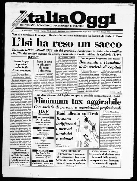 Italia oggi : quotidiano di economia finanza e politica